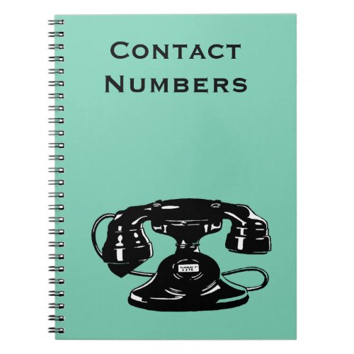 Old Fashioned Black Dial Phone Notebook
