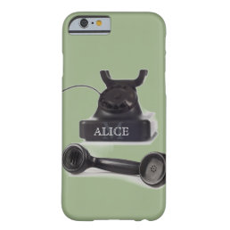 Old Fashioned Black Vintage Retro Phone Barely There iPhone 6 Case