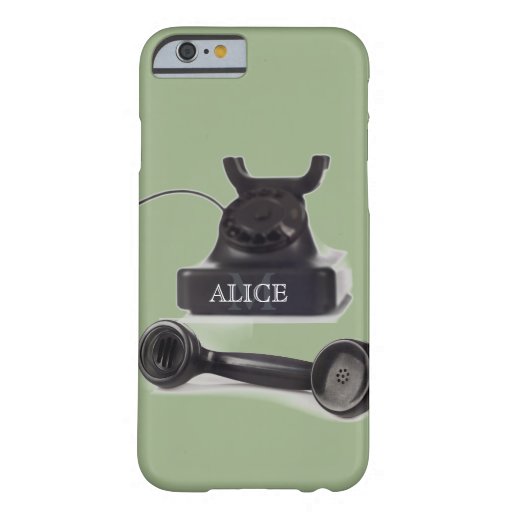 Old Fashioned Black Vintage Retro Phone Barely There iPhone 6 Case
