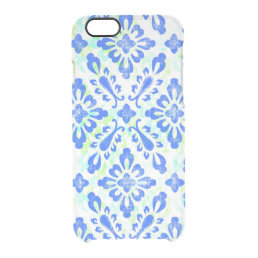 Old Fashioned Blue and White China Pattern Clear iPhone 6/6S Case
