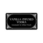 Old Fashioned Border Vanilla Vodka Gift Label at Zazzle