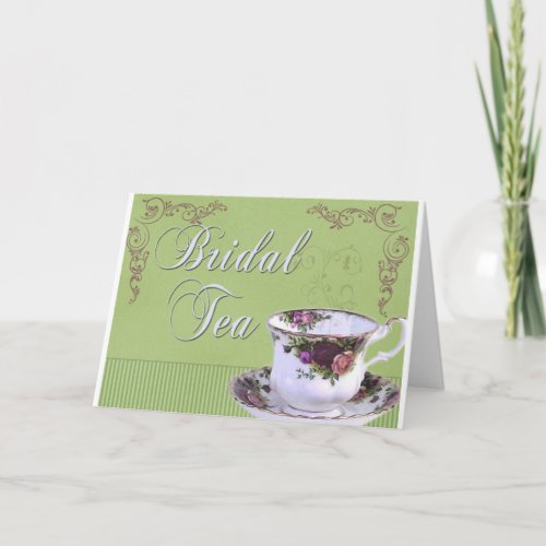 Old fashioned Bridal Tea Invitation