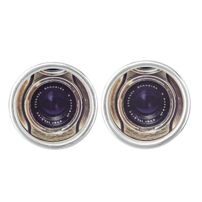 Old-fashioned camera cufflinks (Front)