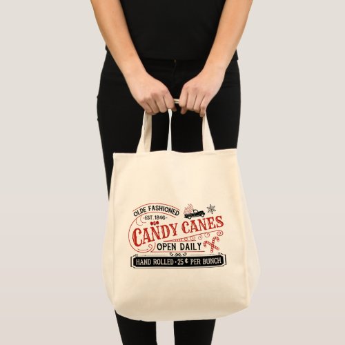 Old Fashioned Candy Canes Tote Bag