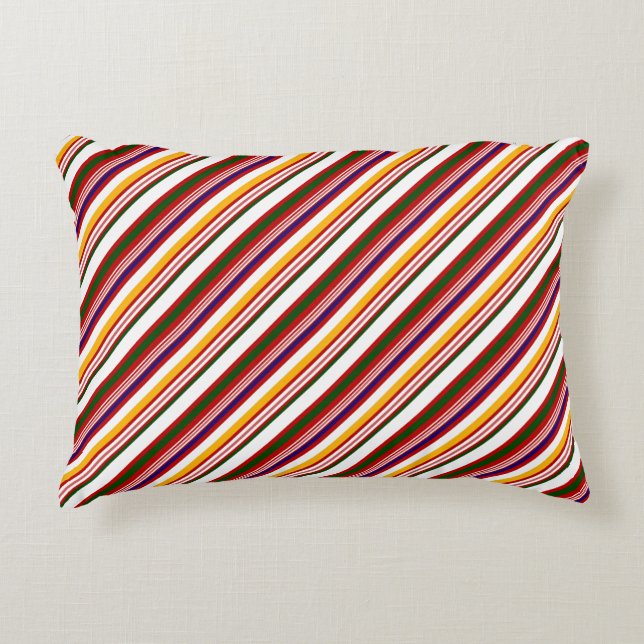 Old Fashioned Candy Stripes (large scale) Accent Pillow (Front)