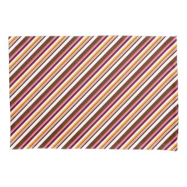 Old Fashioned Candy Stripes (large scale) Pillow Case (Front-Left)