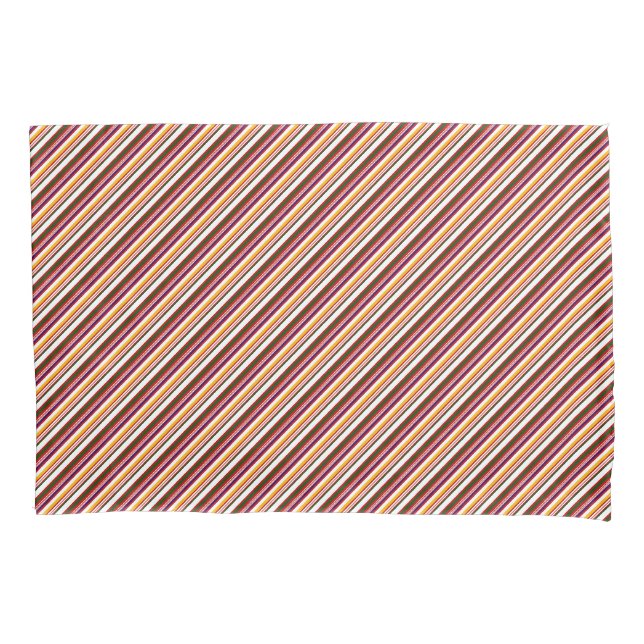 Old Fashioned Candy Stripes (small scale) Pillow Case (Front-Left)