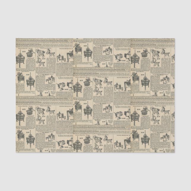 Old Fashioned Catalog Tissue Paper (Front)