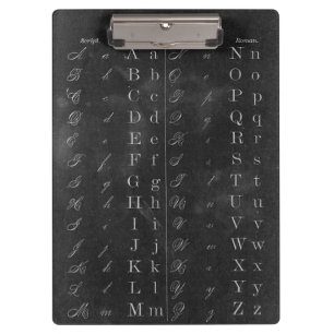 Old Fashioned Chalkboard Alphabet Clipboard