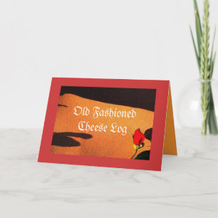 Old Fashioned Cheese Log Recipe Card