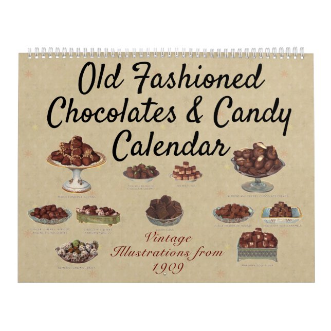 Old Fashioned Chocolates & Candy Illustrations Calendar (Cover)