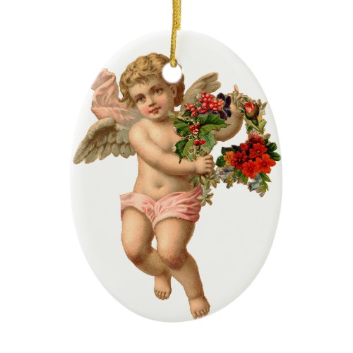 Old-fashioned Christmas, Angel Ceramic Ornament