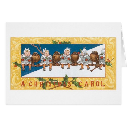 Old-fashioned Christmas, Babies Cards (Front Horizontal)