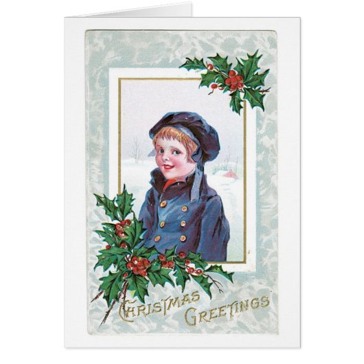 Old-fashioned Christmas, Boy Cards (Front)