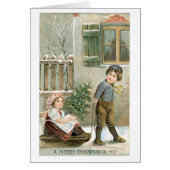Old-fashioned Christmas, Boy & Girl (Front)