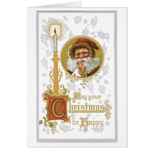 Old-fashioned Christmas, Candle Cards (Front)