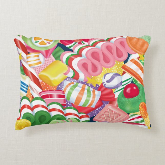 Old Fashioned Christmas Candy Pillow (Front)