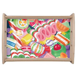 Old Fashioned Christmas Candy Serving Tray