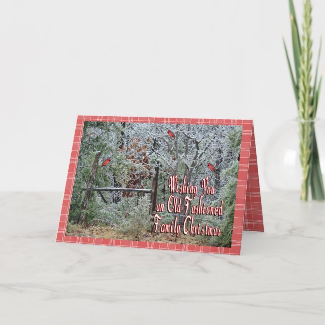 Old Fashioned Christmas-customize Holiday Card (Front)