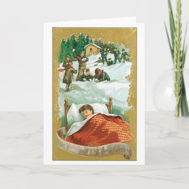 Old-fashioned Christmas, Dream Holiday Card (Front)