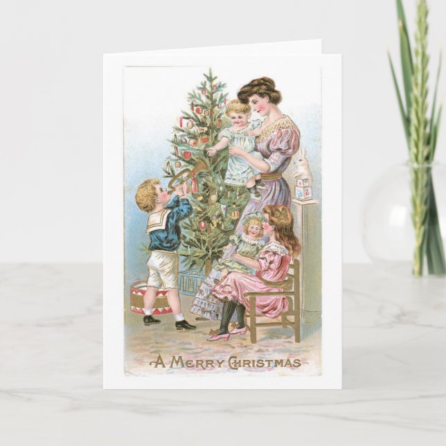 Old-fashioned Christmas, Famliy Holiday Card (Front)