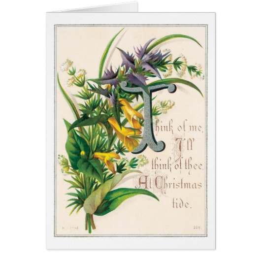 Old-fashioned Christmas, Flower Cards (Front)