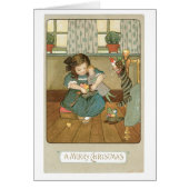 Old-fashioned Christmas, Girl with Dolls (Front)