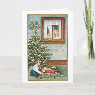 Old-fashioned Christmas Holiday Card