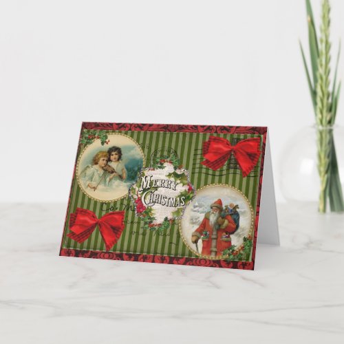Old Fashioned Christmas Holiday Card