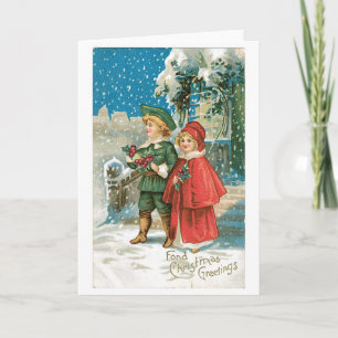 Old-fashioned Christmas Holiday Card