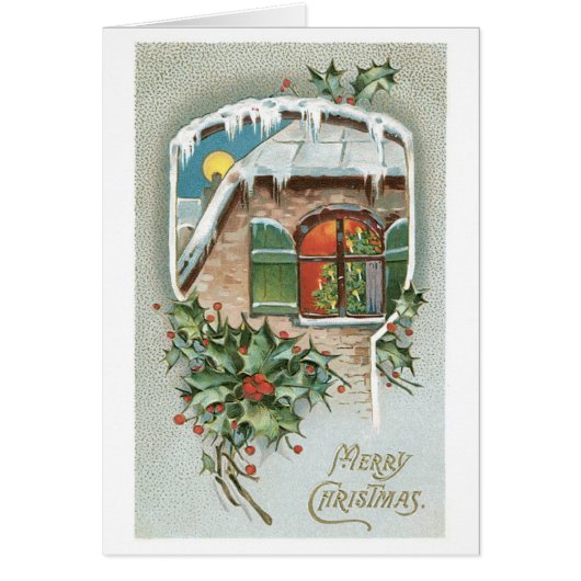 Old-fashioned Christmas, Holly Cards (Front)