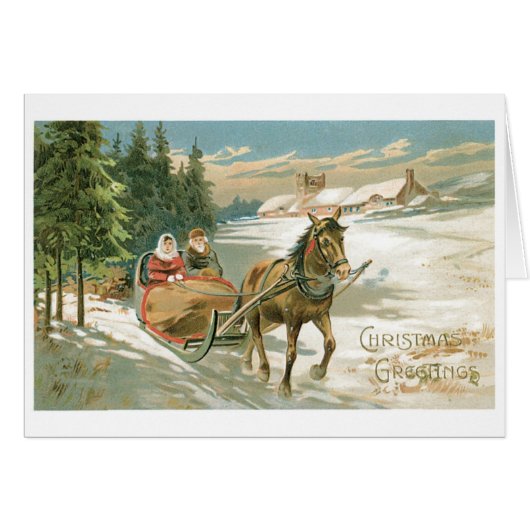 Old-fashioned Christmas, Horse sled (Front Horizontal)