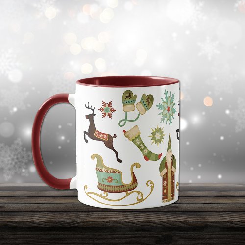 Old Fashioned Christmas Images Mug