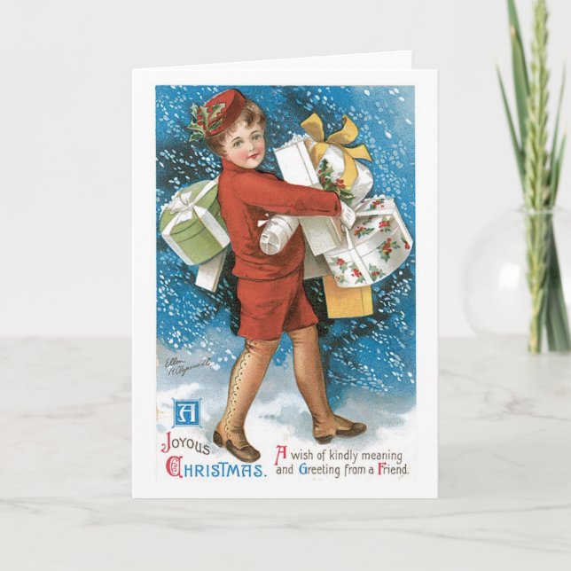 Old-fashioned Christmas, Lady Holiday Card (Front)