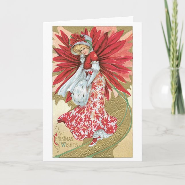 Old-fashioned Christmas, Lady Holiday Card (Front)
