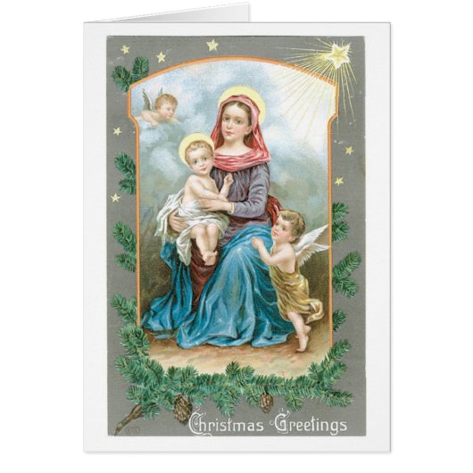 Old-fashioned Christmas, Mary Cards (Front)