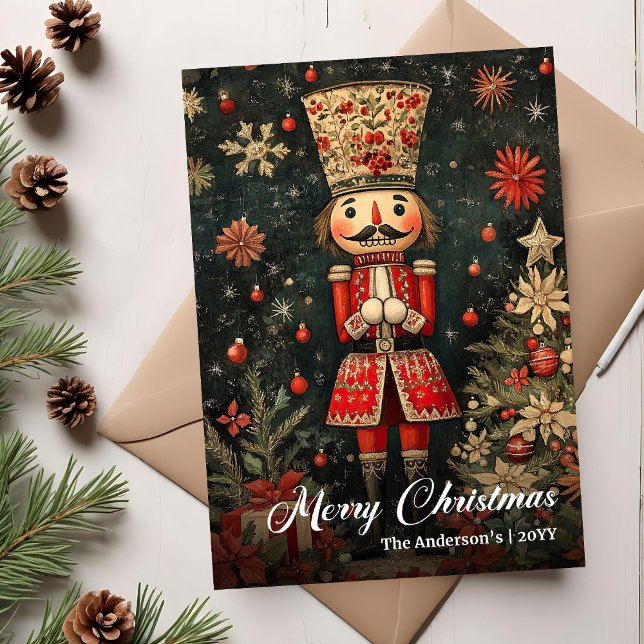 Old fashioned Christmas nutcracker cozy download Holiday Card (Old fashioned Christmas nutcracker cozy download Holiday Card)