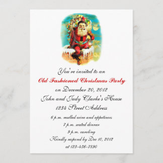 Old Fashioned Christmas Party Invitations
