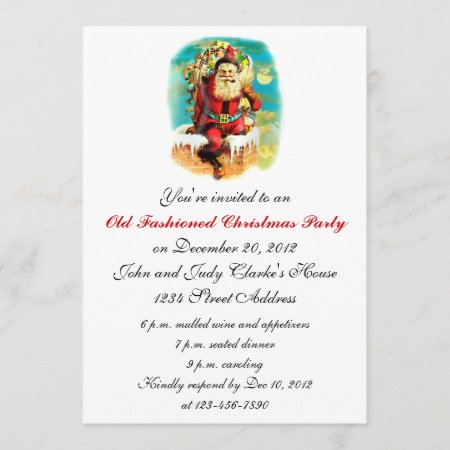 Old Fashioned Christmas Party Invitations