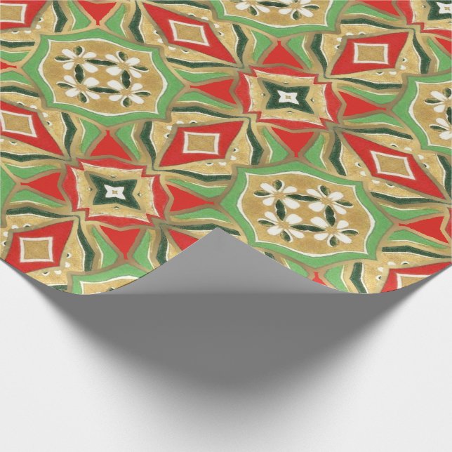 Old Fashioned Christmas Pattern III Wrapping Paper (Corner)