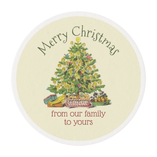 Old Fashioned Christmas Personalized Edible Frosting Rounds