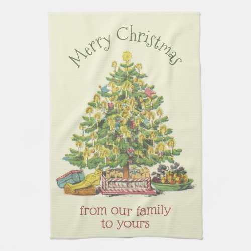 Old Fashioned Christmas Personalized Kitchen Towel