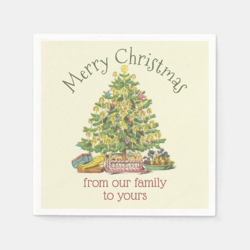 Old Fashioned Christmas Personalized Napkins