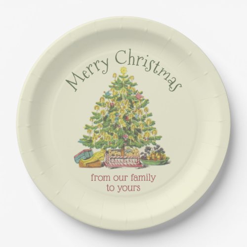 Old Fashioned Christmas Personalized Paper Plates