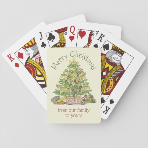 Old Fashioned Christmas Personalized Playing Cards