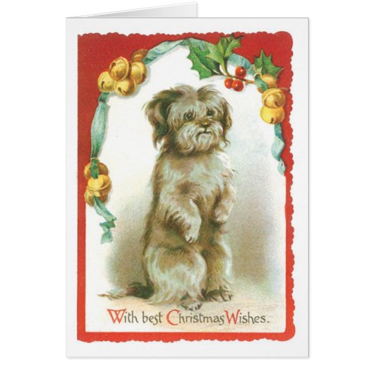 Old-fashioned Christmas, Puppy Cards (Front)