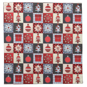 Old Fashioned Christmas Quilt Cloth Napkin
