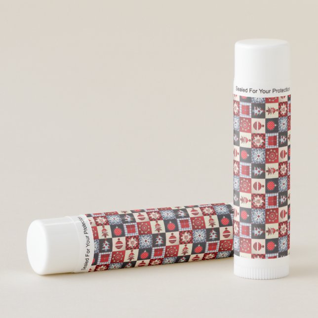 Old Fashioned Christmas Quilt Lip Balm (Front)