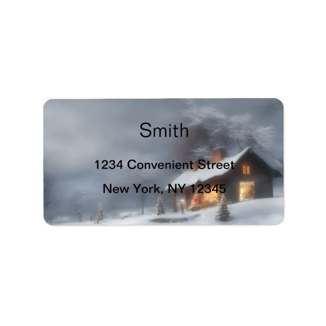 Old Fashioned Christmas Return Address Label (Front)