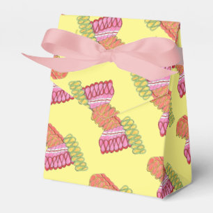 Old-Fashioned Christmas Ribbon Candy Holiday Sweet Favor Boxes